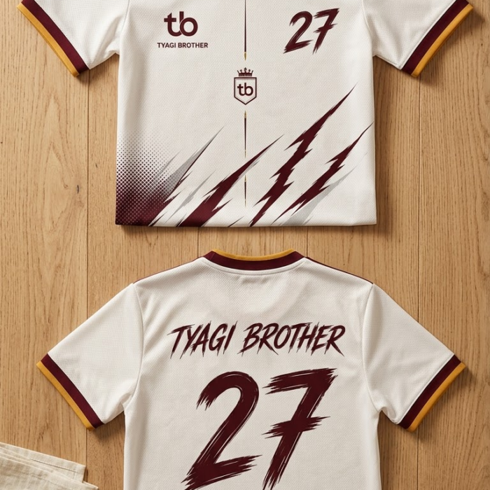 Men’s White 27 Graphic Sports Jersey T-Shirt – Premium Fit